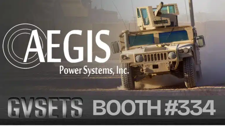 Aegis Power Systems will be at GVSETS 2025, Booth 334